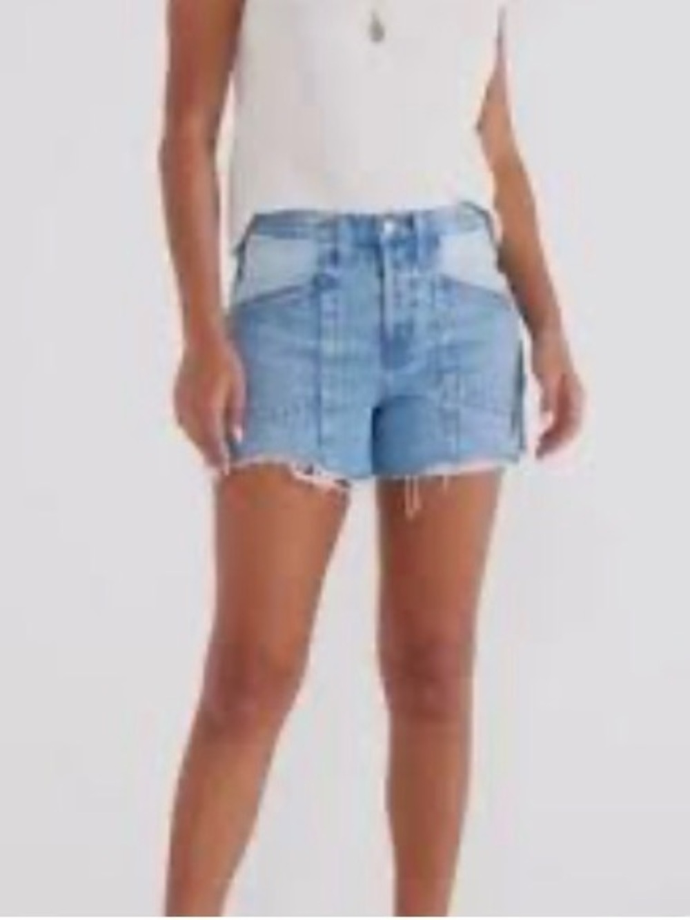 NWT Etica Savana Paneled Relaxed hem Denim shorts Size 26